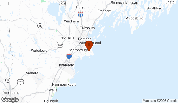 Map showing Cape Elizabeth