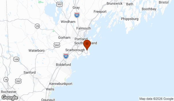 Map showing Cape Elizabeth
