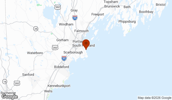 Map showing Cape Elizabeth