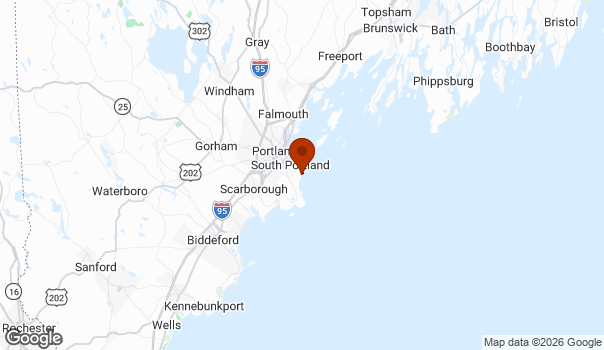 Map showing Cape Elizabeth
