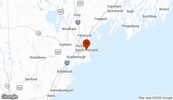 Map showing South Portland