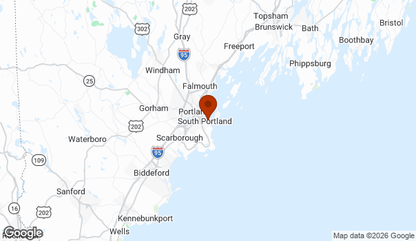 Map showing South Portland