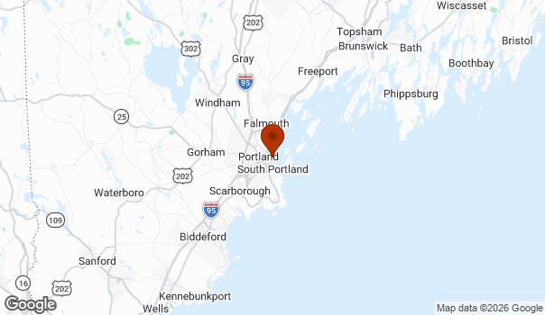 Map showing Portland