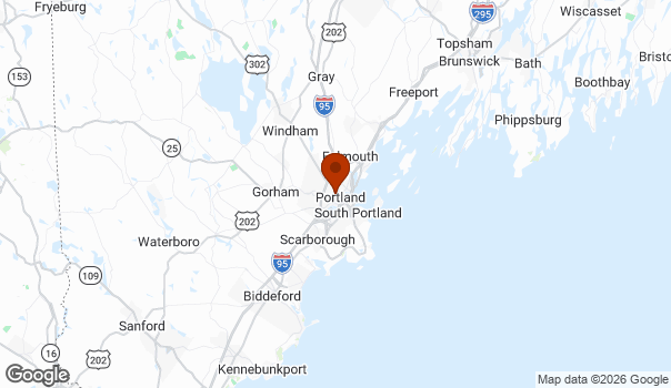 Map showing Portland