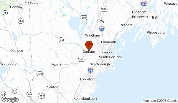 Map showing Gorham