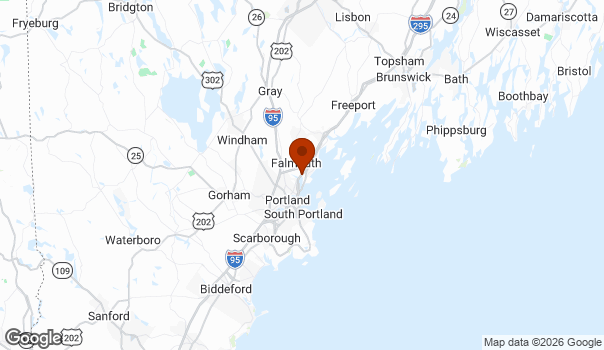 Map showing Falmouth