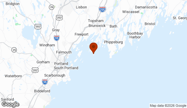Map showing Harpswell