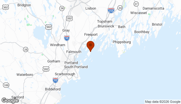 Map showing Chebeague Island