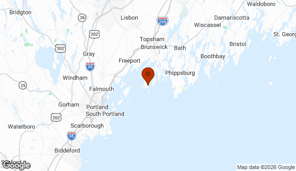 Map showing Harpswell