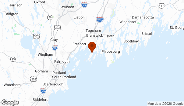 Map showing Harpswell