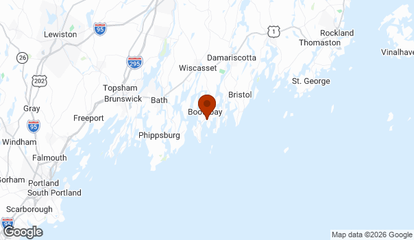 Map showing Boothbay Harbor