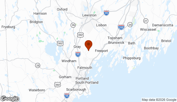 Map showing North Yarmouth