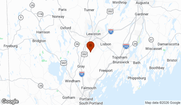 Map showing New Gloucester