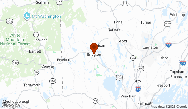 Map showing Bridgton