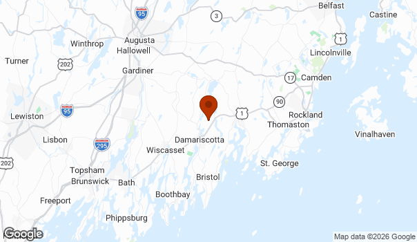 Map showing Nobleboro