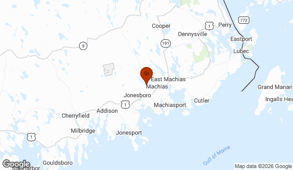 Map showing Whitneyville