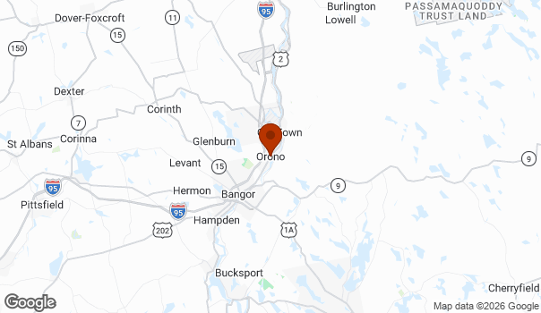 Map showing Orono