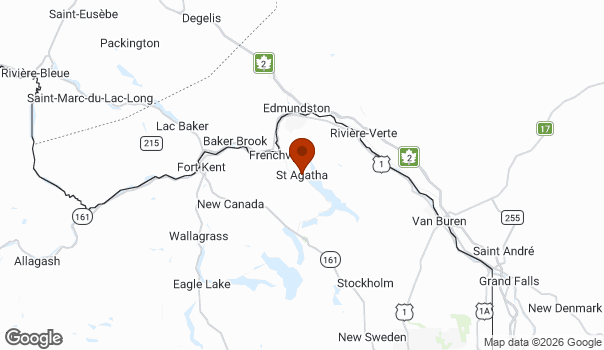 Map showing Saint Agatha