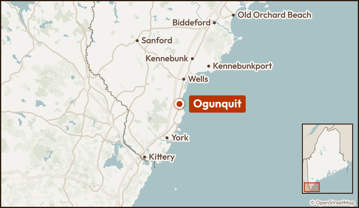 Map showing Ogunquit