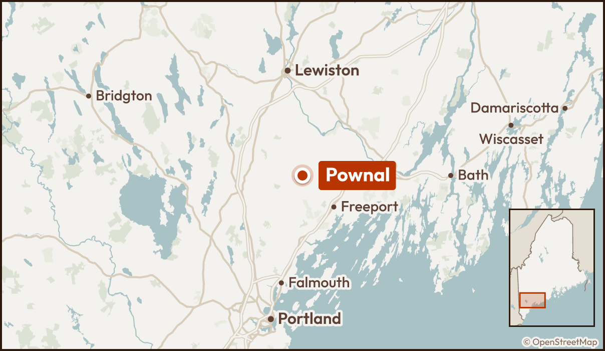 Map showing Pownal