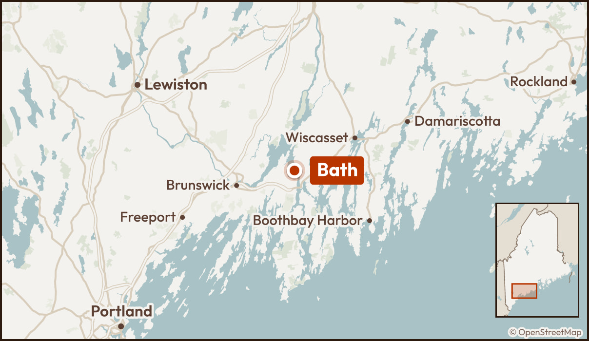 Map showing Bath